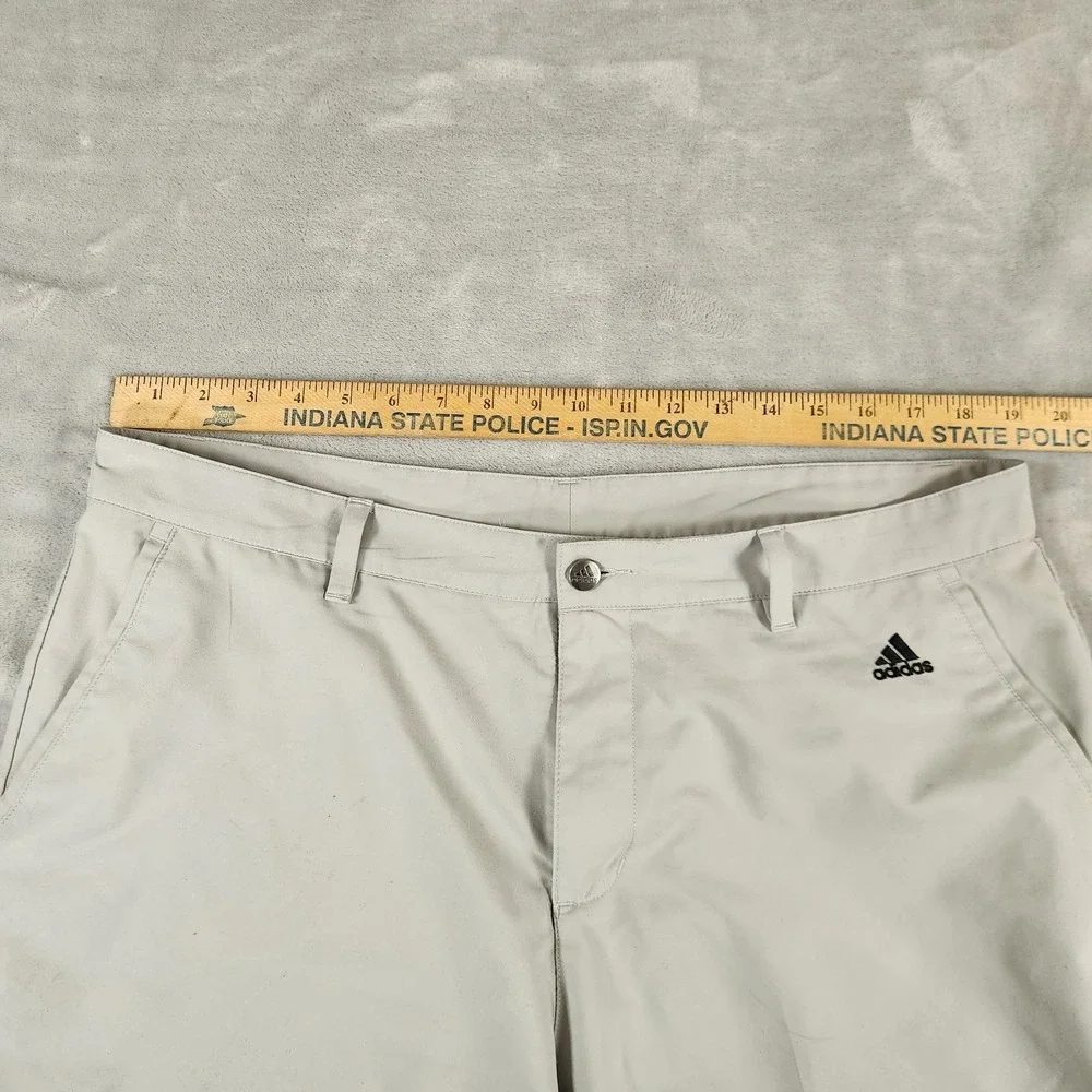 ADIDAS 3 Stripe Golf Shorts Embroidered-Grey  DM3088 Casual Outdoor‎ Athletic